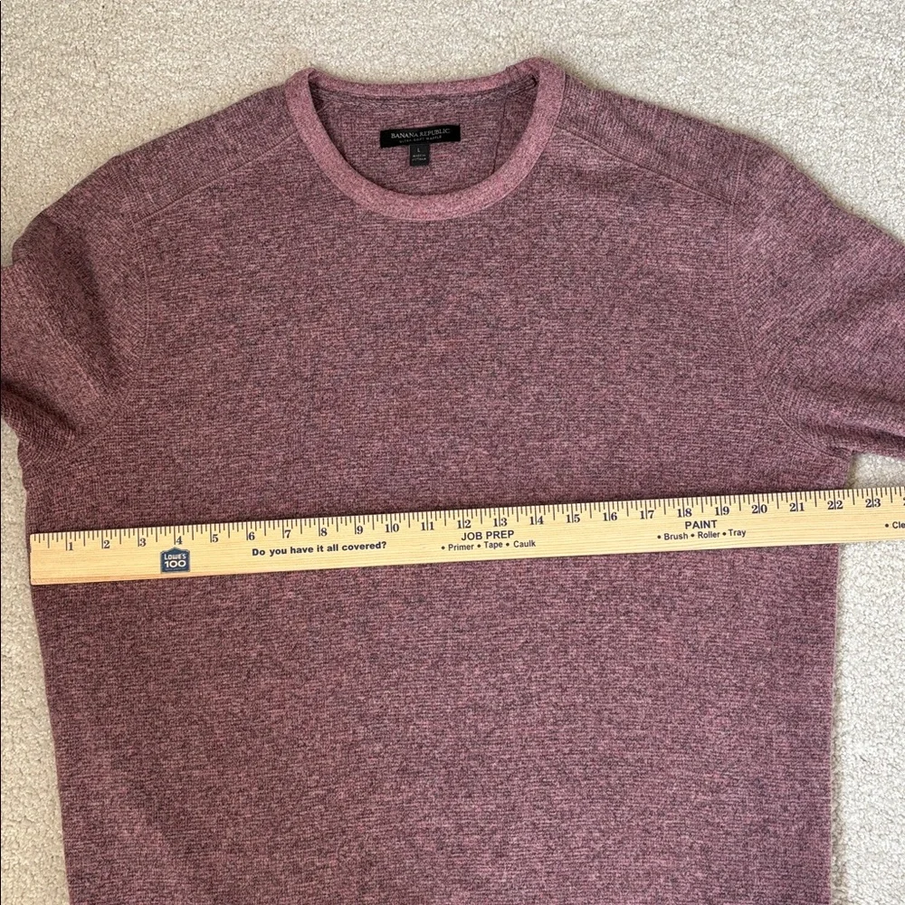Banana Republic Ultra Soft Waffle Thermal Pullover‎ Heather Burgundy Mens Large